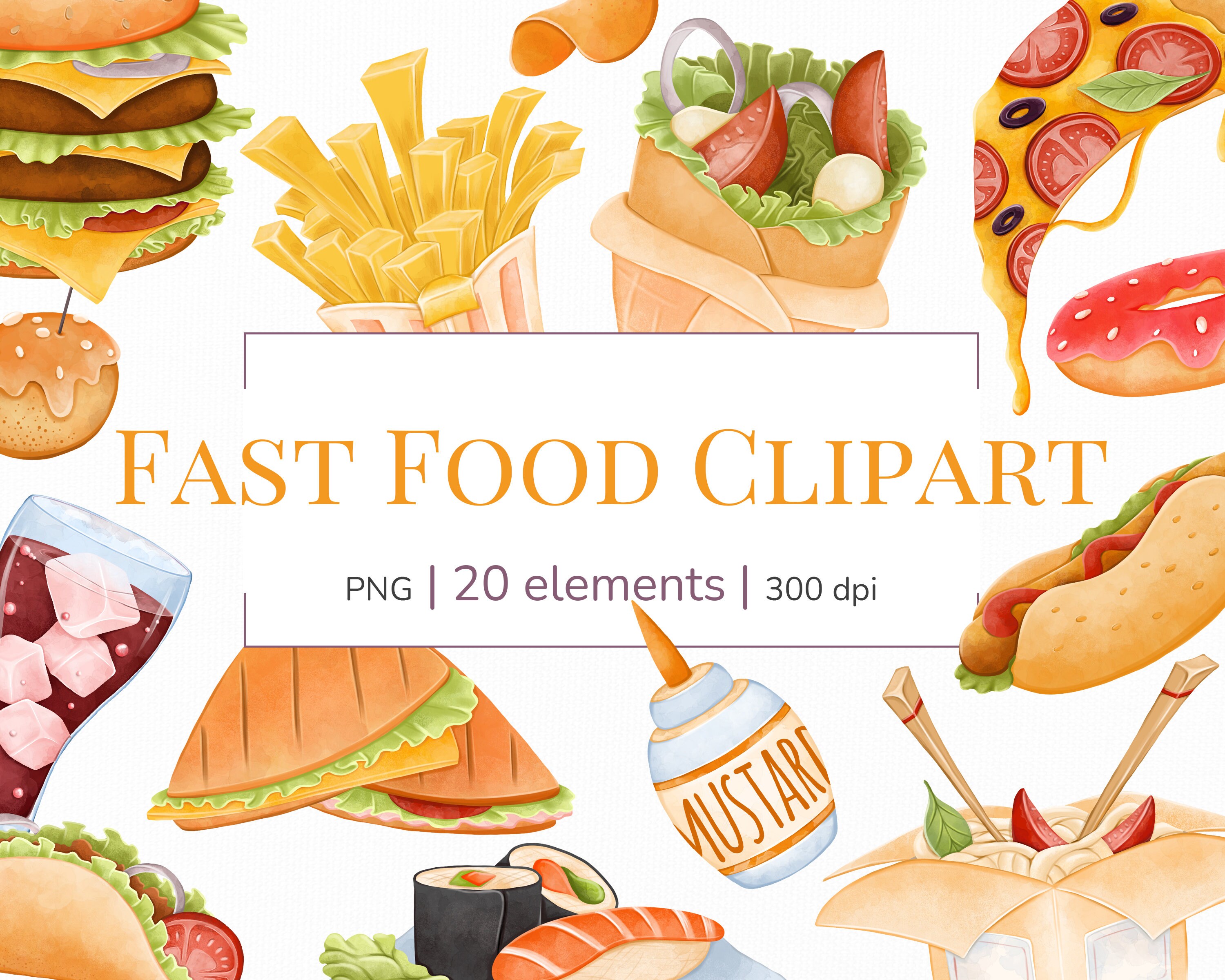 Retro Food Clipart