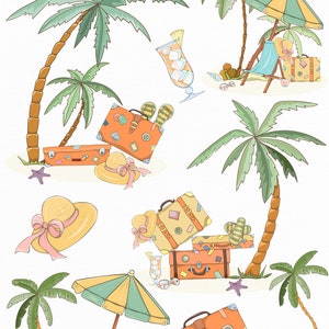 Summer clipart Summer vacation clipart Cute summer clipart Beach clip art Summer pool clipart Elegant beach clipart Summer party image 6