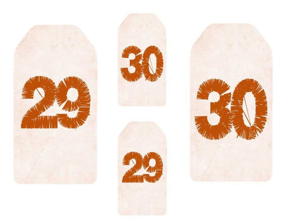 Orange Numbers in Base05 Font Tags Etsy Singapore