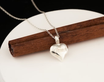 925 Sterling Silver Cremation Heart Urn for Dad Mom Baby Ashes Holder Pendant, Memorial Necklace, Ash Holder Necklace, Dad Mom Loss Necklace
