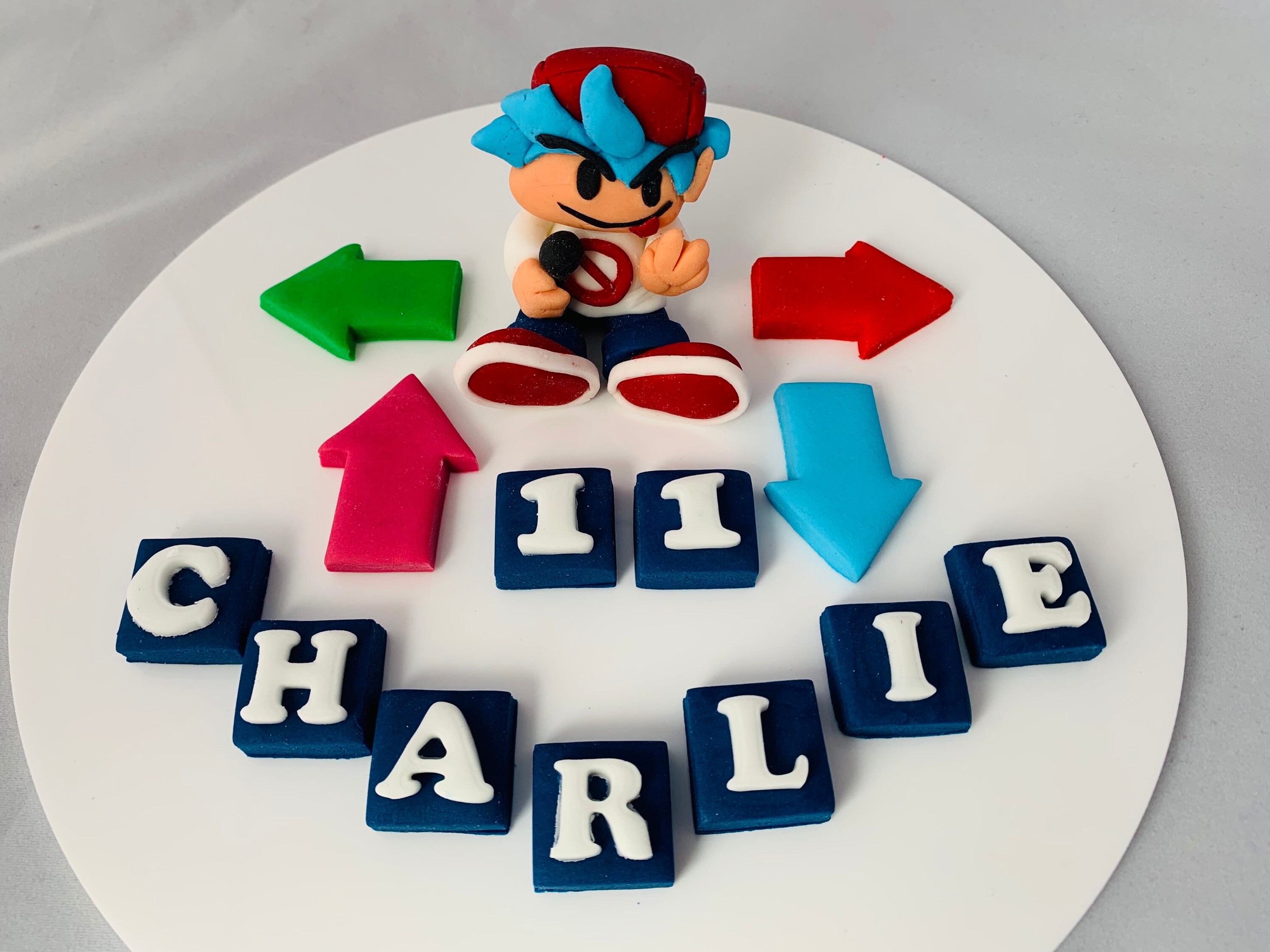 Handmade Edible Friday night funkin inspired cake topper | Etsy