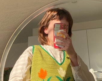 PDF Crochet pattern Tulips vest