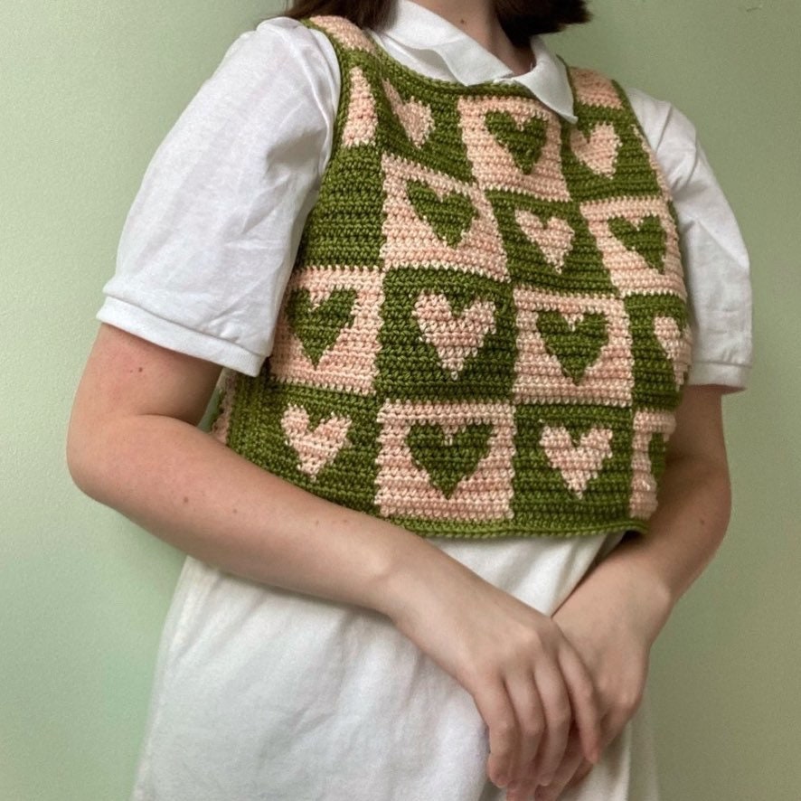 PDF Crochet Pattern Lovers Vest -  Canada