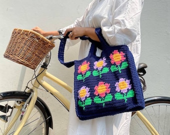 PDF blooming bag crochet pattern