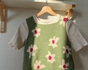 PDF Lazy daisy vest crochet pattern