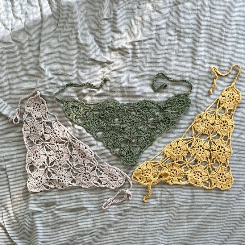 PDF Wildflower bandana crochet pattern image 6