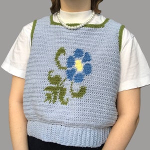 PDF Crochet Flower vest pattern