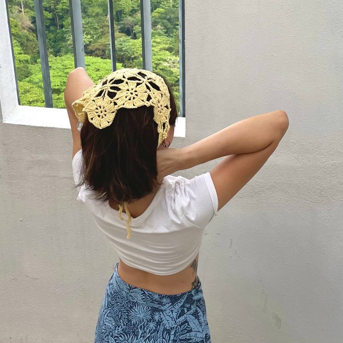 PDF Wildflower Bandana Crochet Pattern Etsy