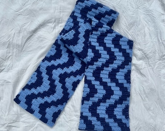 PDF wavy scarf crochet pattern