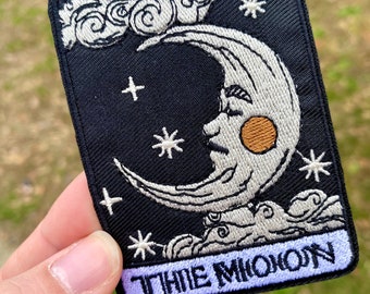 Star & Moon Patch- Iron On Patch- Iron On Embroidered- Star Iron On Patch Moon Patch- Tarot Card Iron On Patch- Witch Iron On Patch