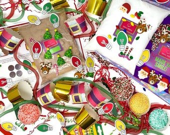 Santa's Belt Buckle Busting Cupcake Baking Kit for Kids