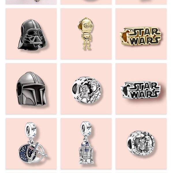 Star Wars / Charms / Bracelet / Star Wars / Cosplay /  Handmade / Pendant / Silver Charm / Gifts / Bangle / Jedi / Yoda / Darth Vader