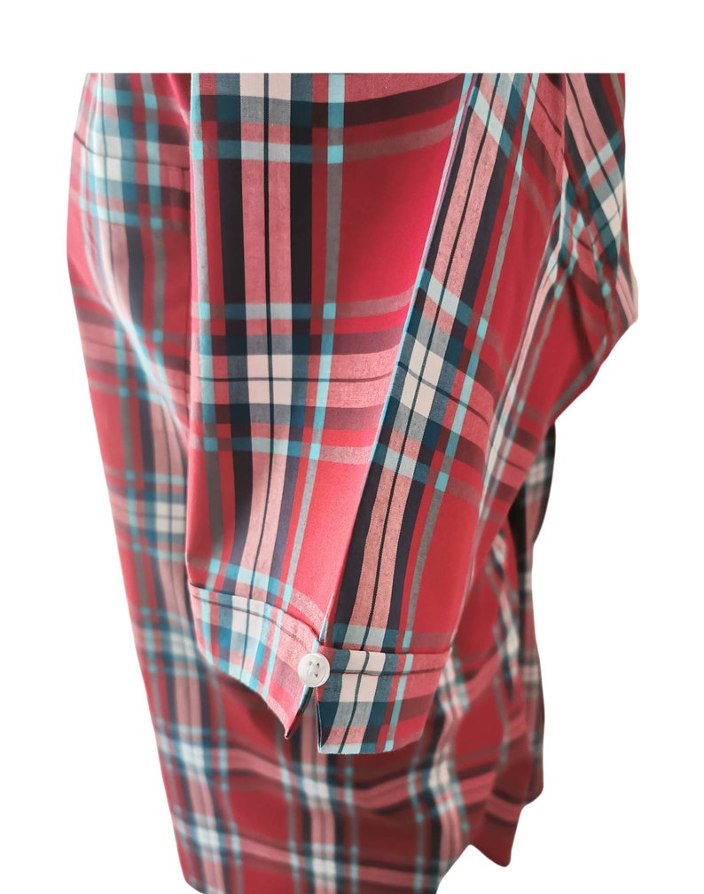 Limited Edition Red Check Cotton Shirt, Mod, Ska, Skinhead, 2tone, Red, Button Down, Cotton, Tailored, Soft image 5