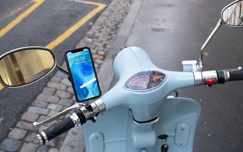 Mobile Phone mount, Vespa, Lambretta, Gift Piaggio, Mod, Scooter, Vintage Scooter, Motorbike mount,