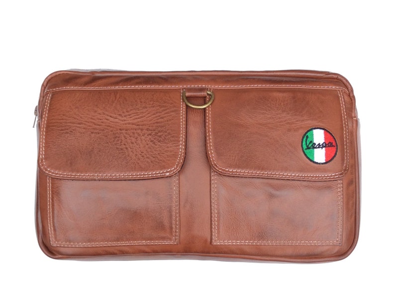 Italian Leather Glove Box Bag Piaggio Vespa Mods Scooter Made Etsy