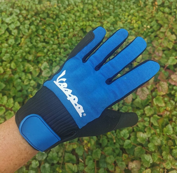 Gants de scooter Vespa bleu italien, Piaggio, gants Vespa, scooter