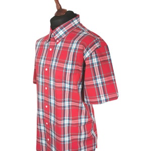 Limited Edition Red Check Cotton Shirt, Mod, Ska, Skinhead, 2tone, Red, Button Down, Cotton, Tailored, Soft image 6