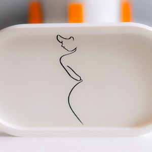 OVAL CONCRETE TRINKET Tray, Jewelry Tray, Decorative Tray, Minimalist Tray, Candle Holder, Bathroom Tray, Housewarming Gift, Key Holder