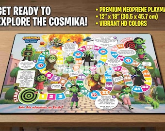 Exclusive Alien Board Game Playmat - Cosmika Universe Neoprene Tabletop Mat 12x18