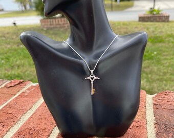 925 Cross Necklace, Ready to Ship Gift for her, Sterling Silver Necklace for Woman.