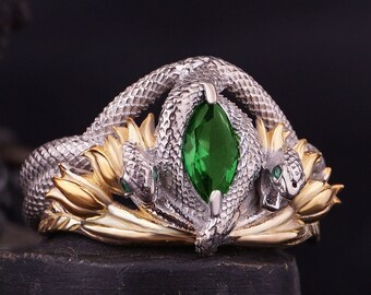 Ring of Barahir, Aragorn Ring Sterling Silber, Fantasy Ring für Männer, Elessar Ring, Aragorn Barahir Ring, Bester Verlobungsring für Männer