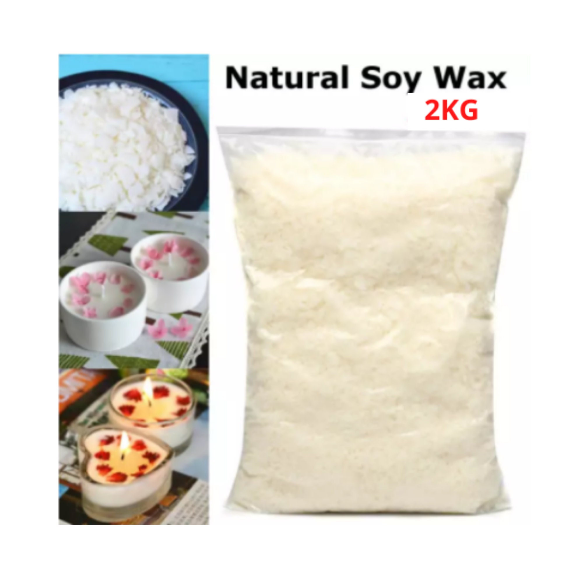 2KG SOY WAX FLAKES Nature Wax C3 Pure Candle Making Clean Etsy