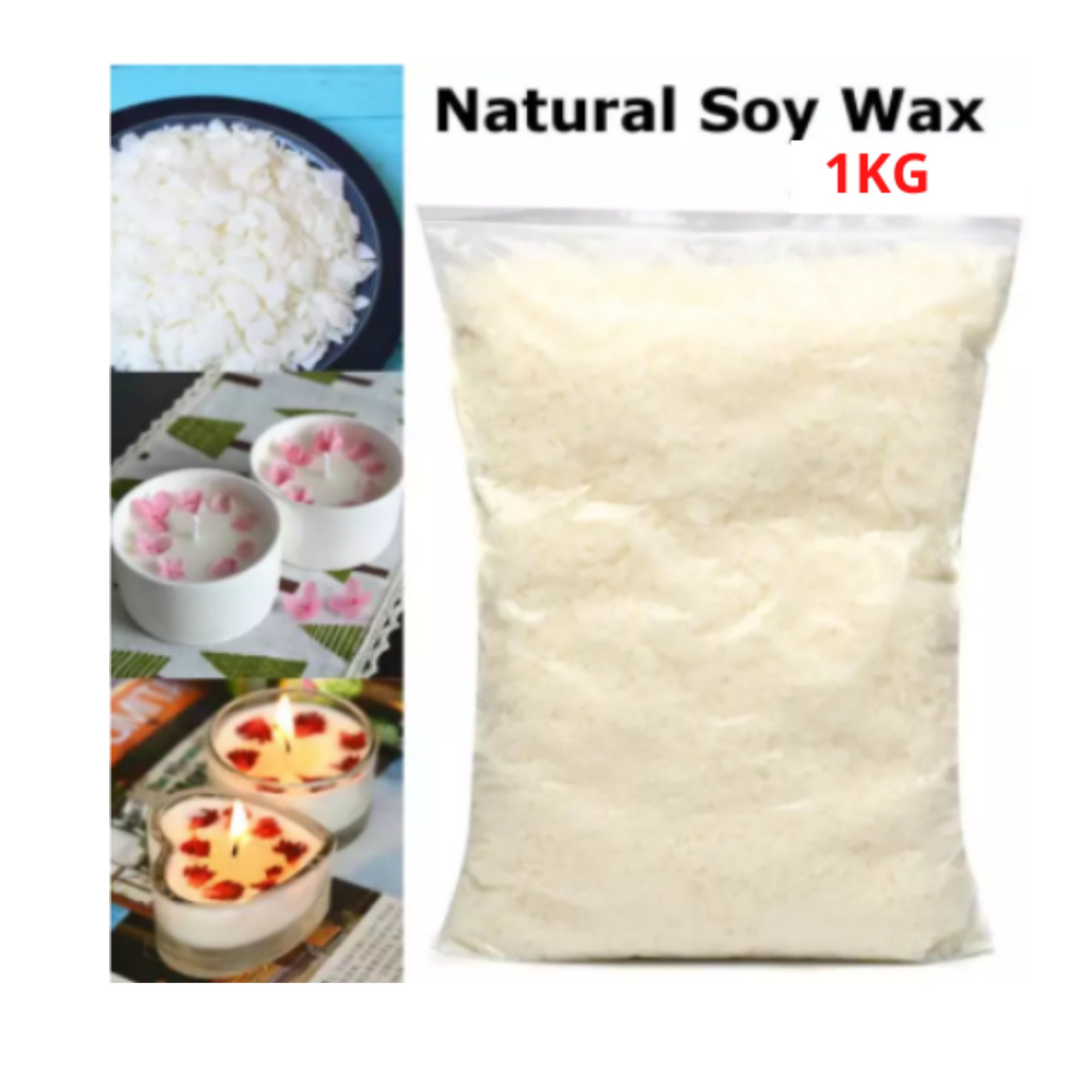 1KG SOY WAX FLAKES Nature Wax C3 Pure Candle Making Clean Etsy
