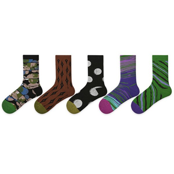 Miss June’s｜1 Pair designer cotton socks| Creative| Colorful | Cool | Patterned | Geometric socks| Unisex socks | Casual |