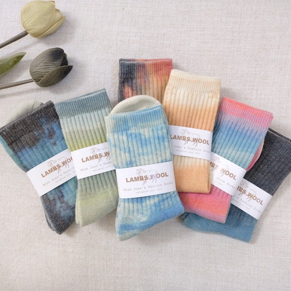 Miss June’s| 1 Pair Colorful Wool blended socks| Winter| Warm | Soft | High quality| Gift idea | Thanksgiving |women’s socks| Cozy |Unique