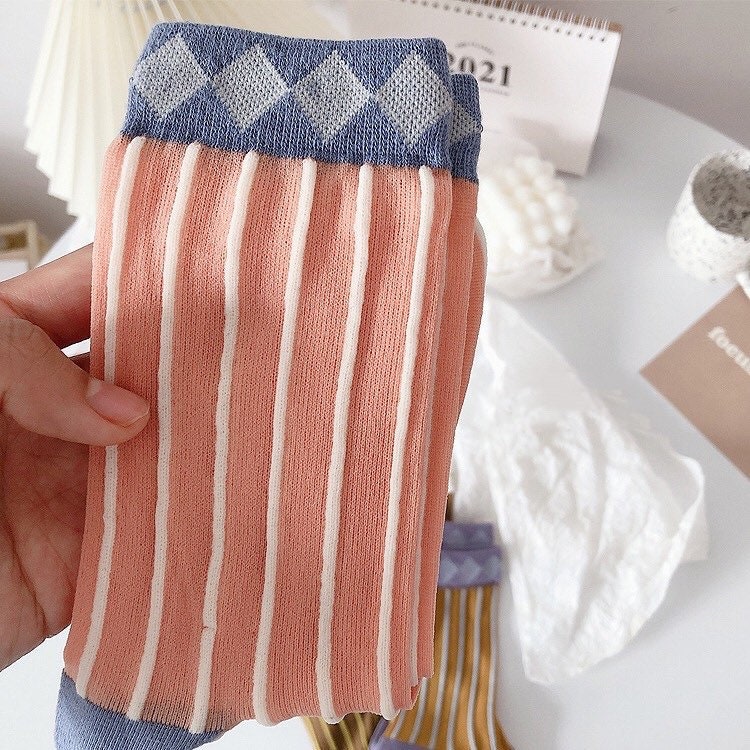 Miss Junes 1 pair Nylon socksCreative Colorful Cool | Etsy