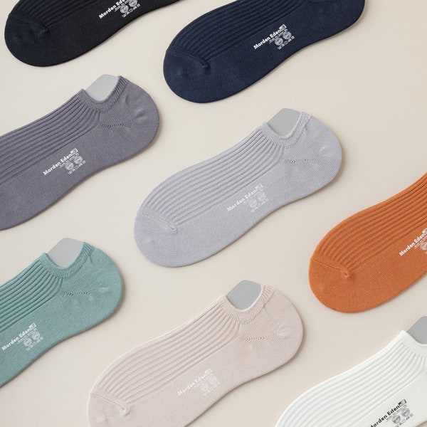 Miss June’s | Men’s | 1 pair Cotton ankle socks | No show | Daily | Natural | Soft  | Solid color | Gift Idea | Casual | Summer