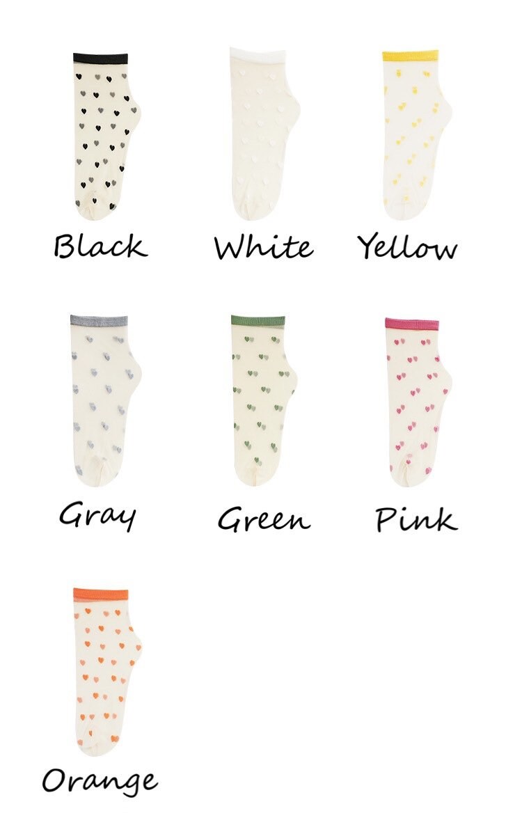 Miss Junes Womens Glass Silk Transparent socks Cute | Etsy