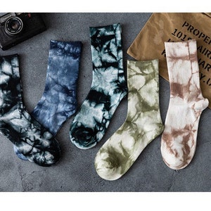 Miss June’s | Dye socks｜Creative | Colorful | Cool | Patterned | Designed | Unisex | Gift Idea | Casual | Stylish | Comfortable|Women| Men