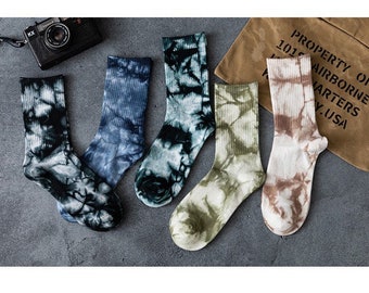 Miss June’s | Dye socks｜Creative | Colorful | Cool | Patterned | Designed | Unisex | Gift Idea | Casual | Stylish | Comfortable|Women| Men