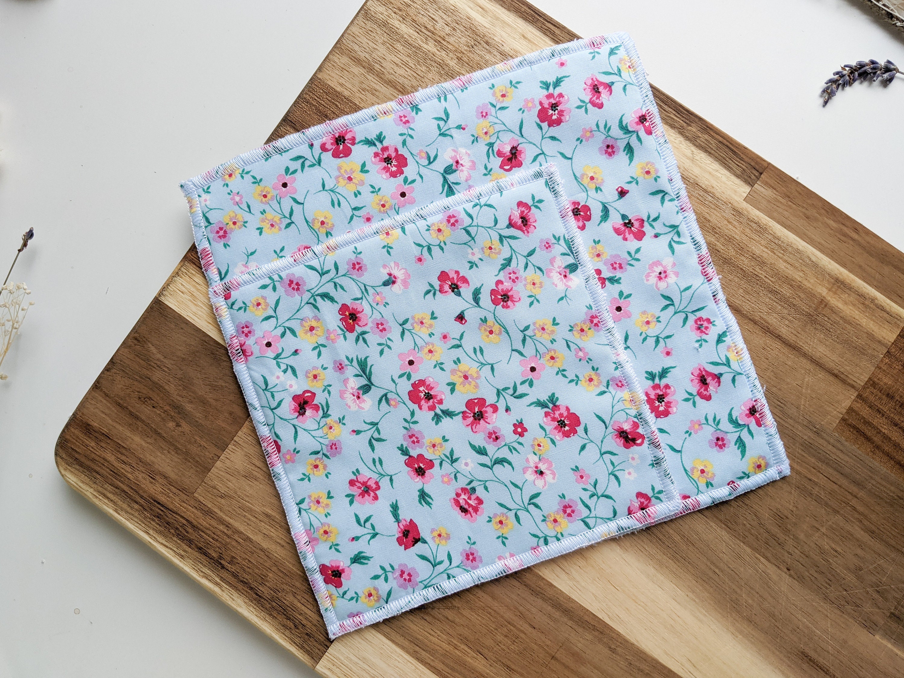 Set of 2 Pattern Reusable Small and Large Flannel Face Cloth Etsy UK