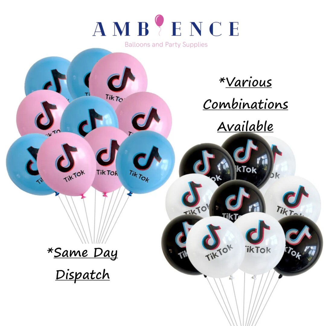 Tik Tok Balloons 12 Printed Latex Birthday Party Balloon for Tiktok