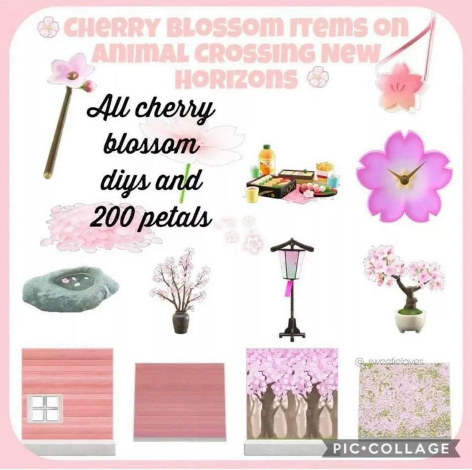 ACNH animal crossing cherry blossom bundle. Sakura Etsy