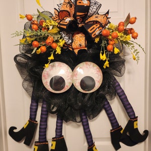 Halloween Spider Wreath For Front Door Spider Wreath For Halloween Spider Decor Halloween Housewarming Gift Wreath Wall Hang Halloween Gift