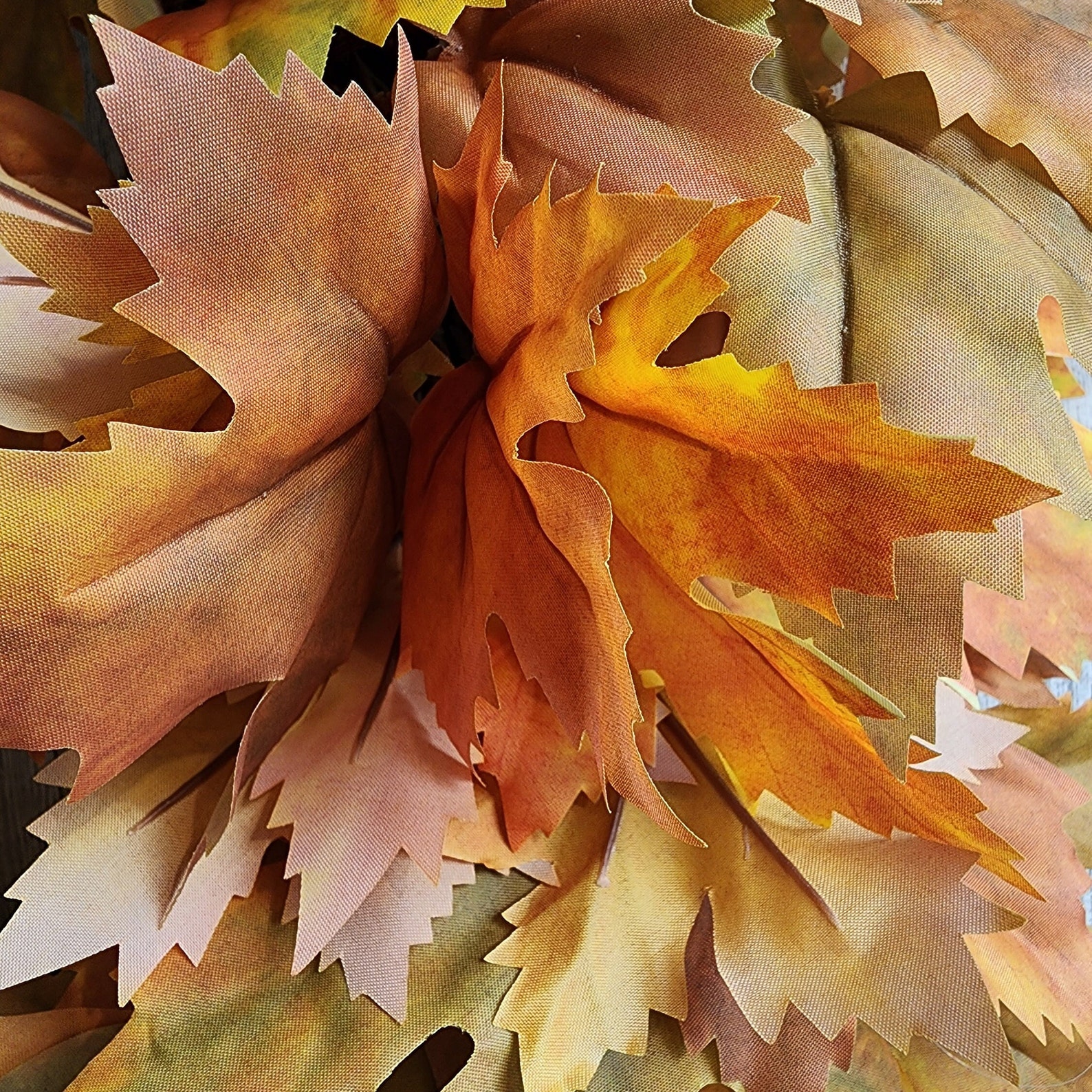 Fall Foliage Wreath for Front Door Neutral Fall Wreath Maple Leaf ...