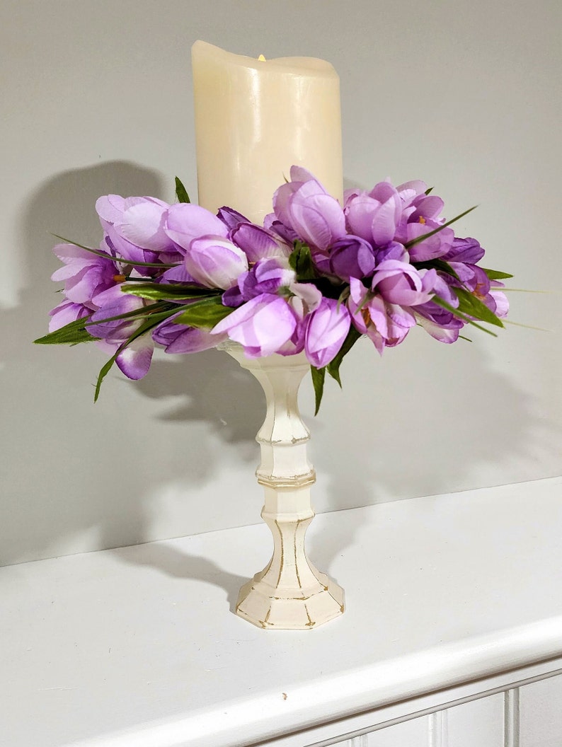 Tulip Candle Ring Mini Tulip Candle Wreath Candle Ring for Etsy