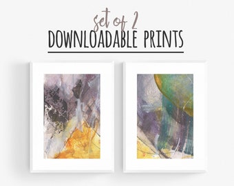 Abstract Art Prints Set | Modern Wall Decor (Digital Download)