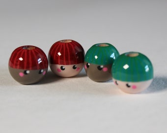 Loc Jewelry for Dreadlocks and Braids | Beads are Hand Painted and Covered with Resin