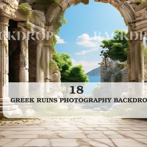 Greek Ruins Photography Backdrop | Photography Overlay | Digital Backdrop | Virtual Background | Studio Background | Photo Effects