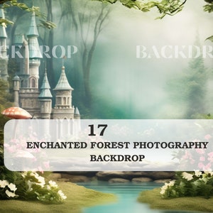 Toile de fond photographie forêt enchantée | Superposition de photographies | Toile de fond numérique | Arrière-plan virtuel | fond de studio | Effets photo