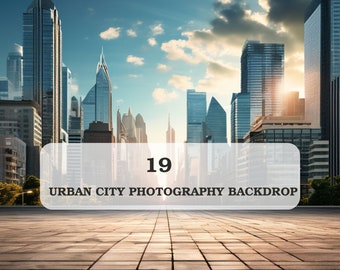 Urban City Photography Backdrop | Photography Overlay | Digital Backdrop | Virtual Backgrounds | Studio Background | Photo Effects
