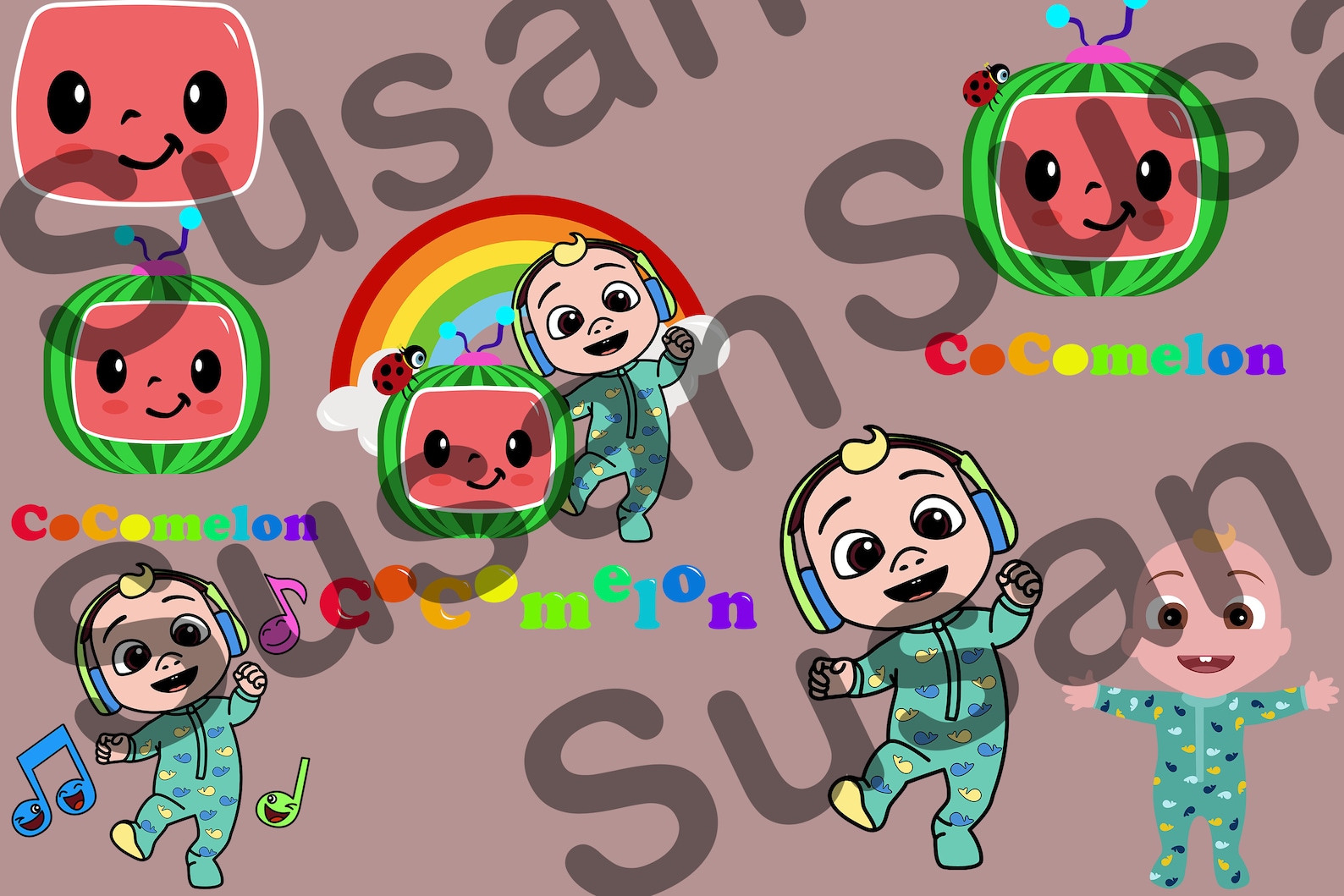 Cocomelon Inspired Sticker Sheet Bundle