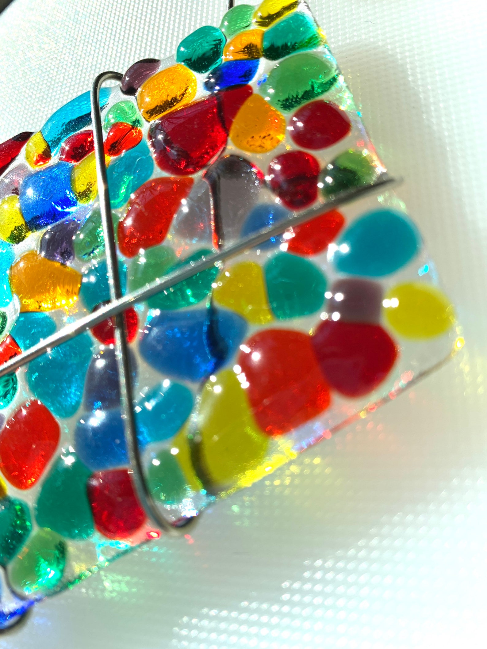 Haywire Art Glass Rainbow Kite Fused Glass kite Suncatcher Etsy