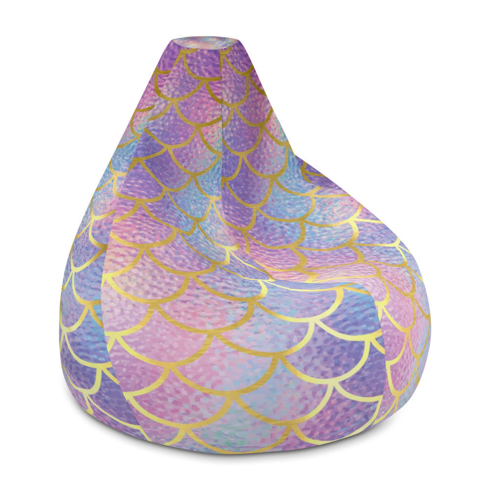 Pastel Mermaid Scales Bean Bag Chair Cover Etsy