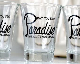 2oz Shot Glass Paradise, CA Town Sign Collectors Limited Run