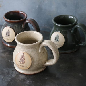 Limited Edition Hand Made Paradise Mug - 12oz fire thrown stoneware - only 100 made by Sunset Hill Stoneware in the USA